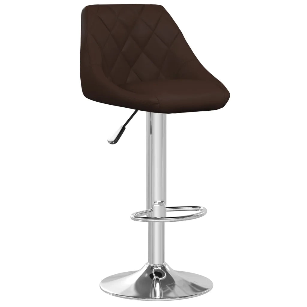 Sgabelli da Bar 2 pz Marroni in Similpelle 335182