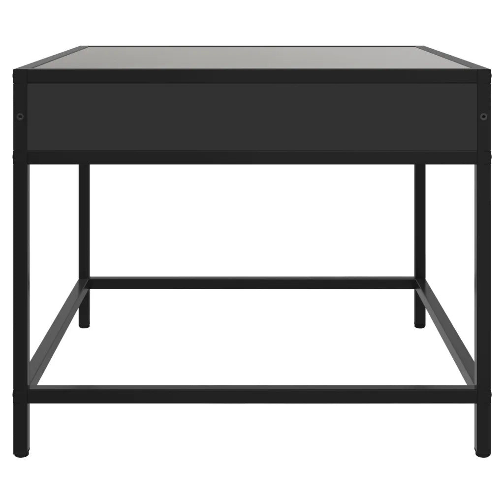Tavolino da Salotto con LED Infinity Nero 50x50x41 cm 847677