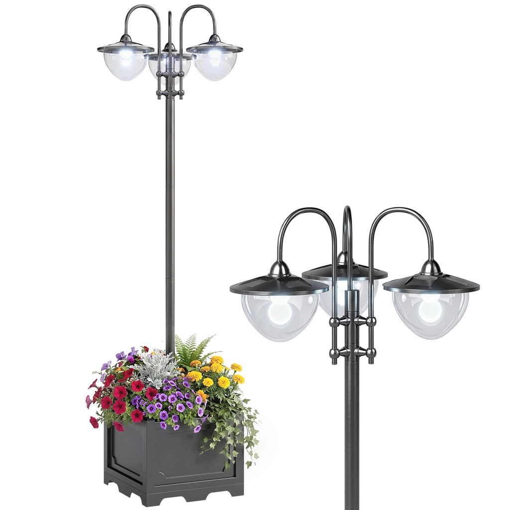 Lampada Solare da Giardino ¨C Minimal ¨C Nero 60x55x189 cm