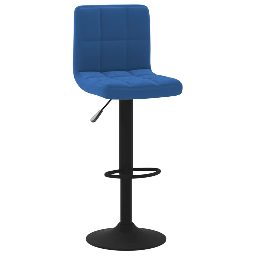 Sgabelli da Bar 2 pz Blu in Velluto 334309