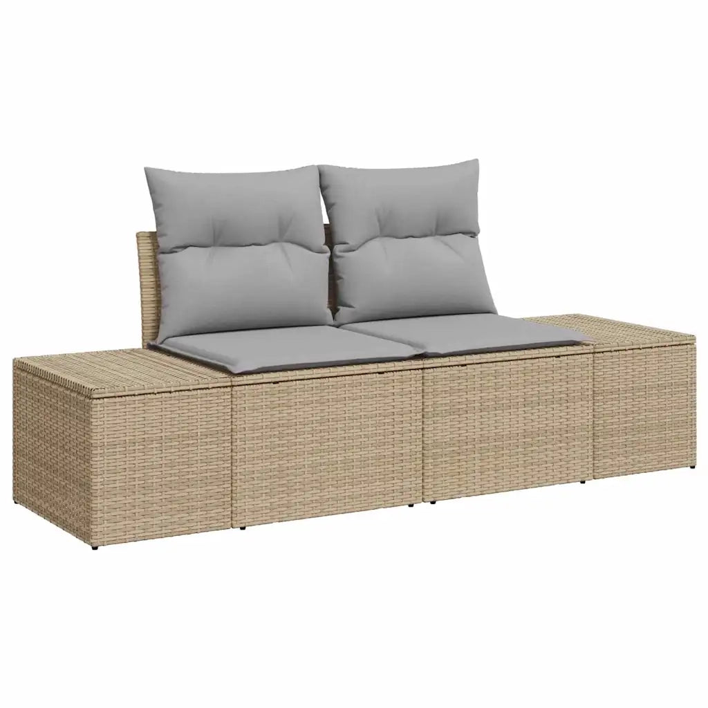 Set Divano da Giardino 4 pcs Beige polyrattan 3347040