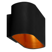 Applique nero-oro in alluminio 1xG9 ELISSA 324412 Polux
