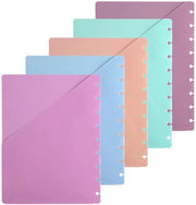 Tabelle Multicolor a 5 pezzi - a disco - Accessori per Notebook - Materiale plastico - 28,2 x 23,5 cm - Notebook per Scheidi