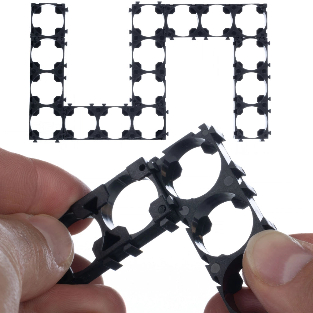 Custodia per Batteria 1x1 per 1 Cellula 18650 – Materiale Plastico | Organizzazione e Collegamento Efficiente