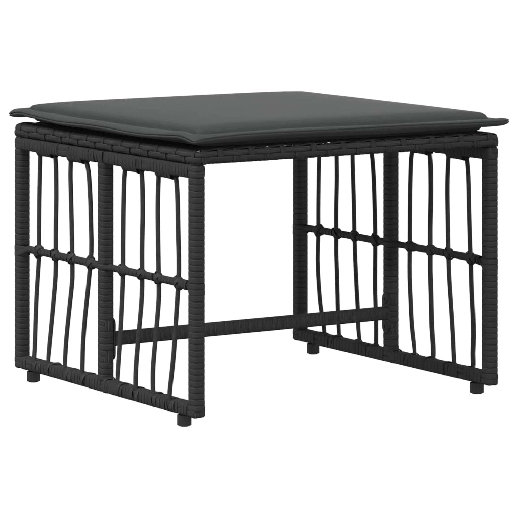 Set di Mobili da Esterno 5 pcs Nero e Grigio scuro 42025136