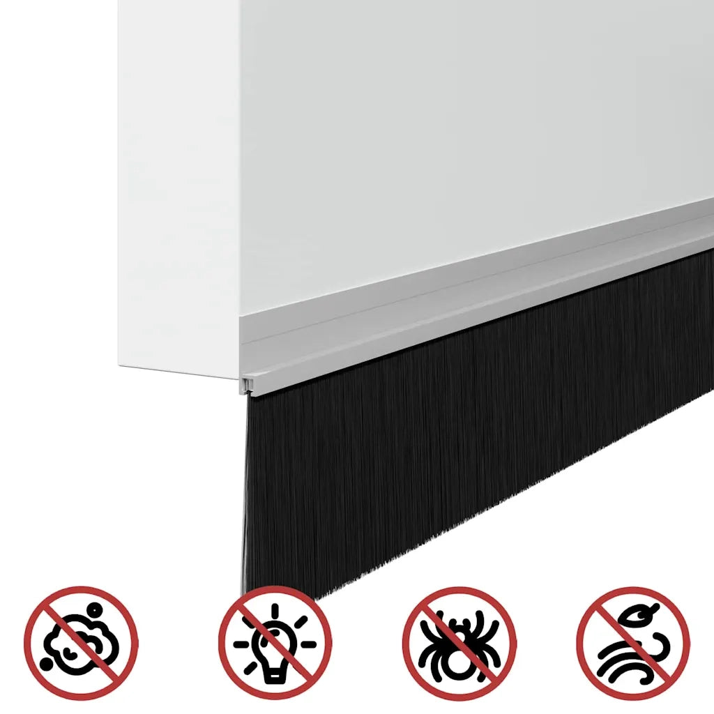 Spazzole per porte autoadesive 12 pz Argento 100 cm CFW6432572