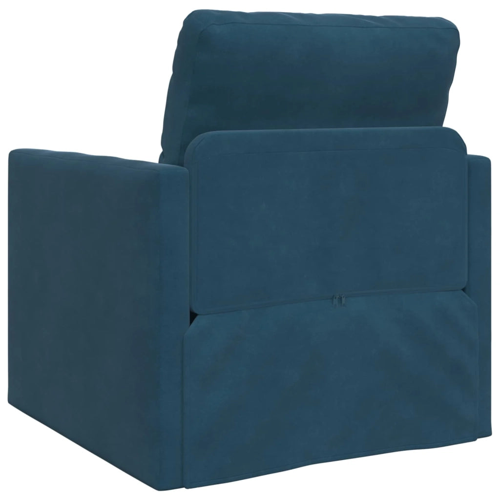 Divano letto Blu 74 x 77 x 81 cm Velluto 4106617