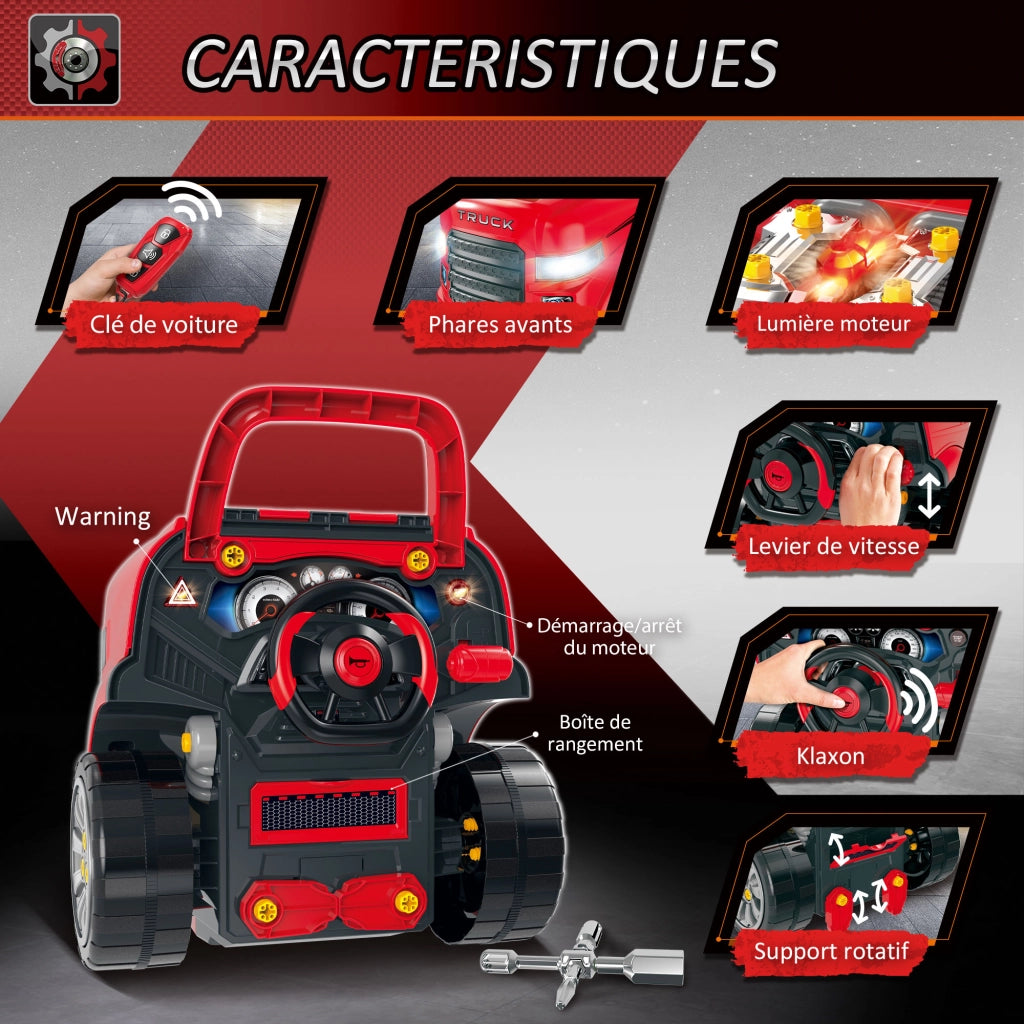 Camion Mecano 2 in 1 ¨C zephmum ¨C Rosso