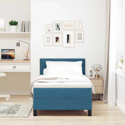 Letto a molle con materasso Blu Scuro 90 x 200 cm Velluto 3339150