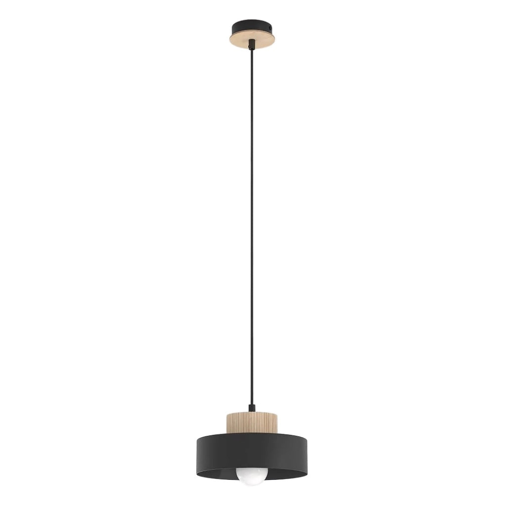 Lampadario KIVI Japandi nero E27 doppio paralume Emibig