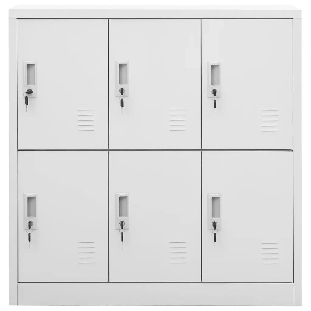 Armadietto con Chiave Grigio Chiaro 90x45x92,5 cm in Acciaio 336436