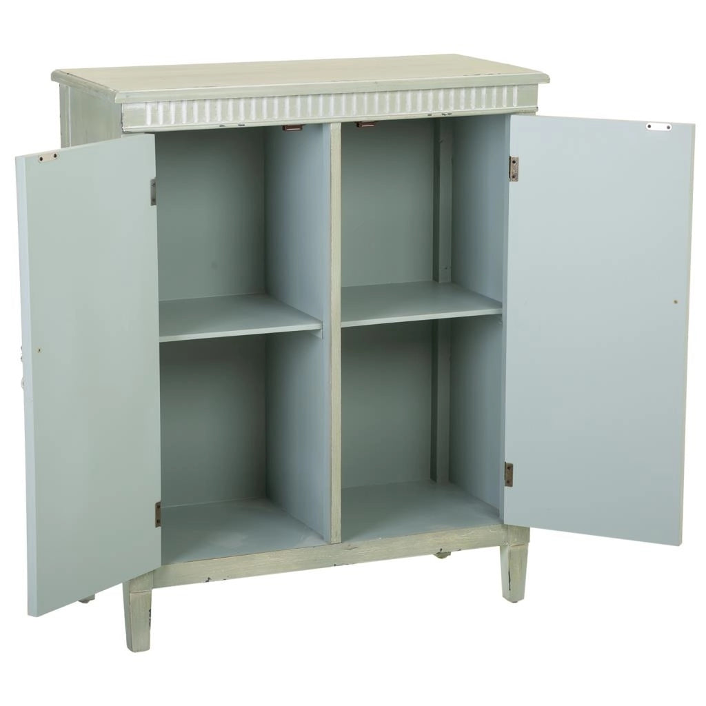 Mobile da ingresso in legno con verde 78x36x95h