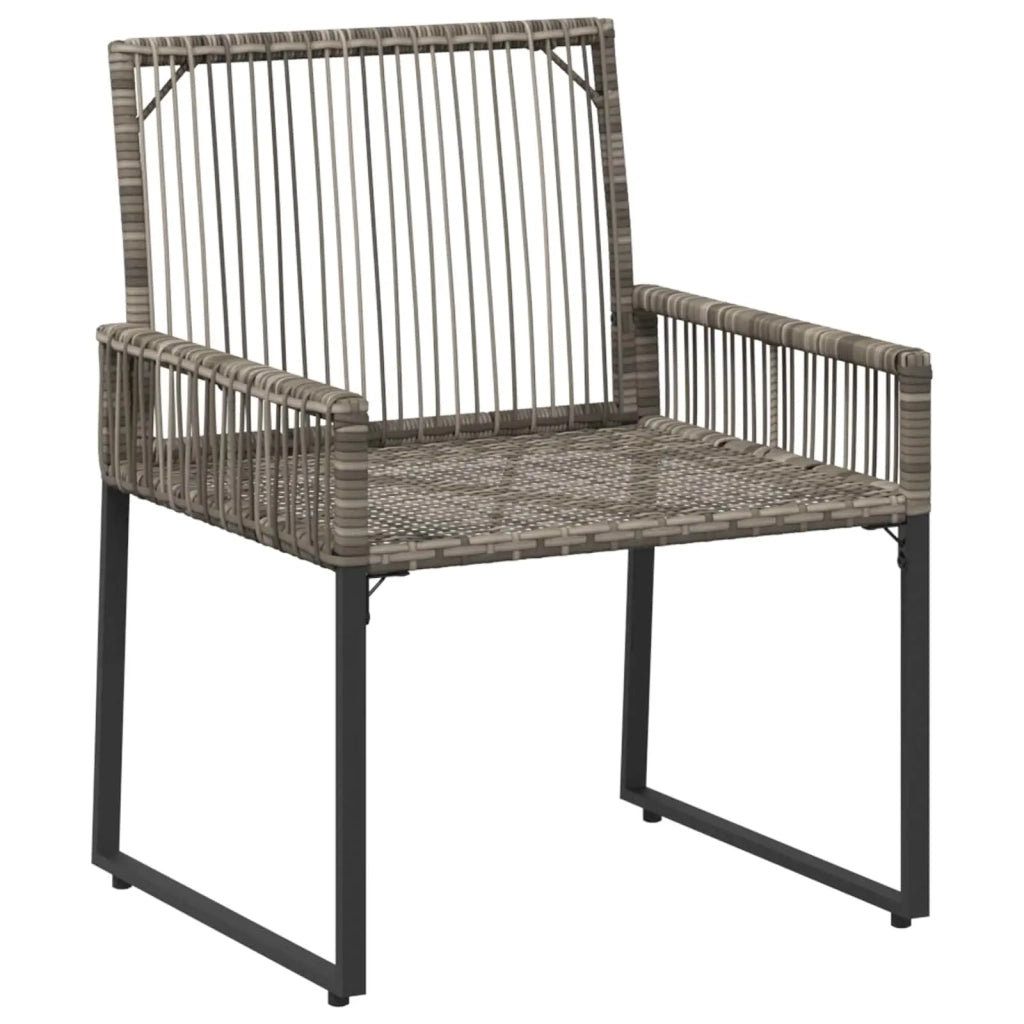 Set di Mobili da Esterno 9 pcs Grigio e Grigio Scuro polyrattan 42025149
