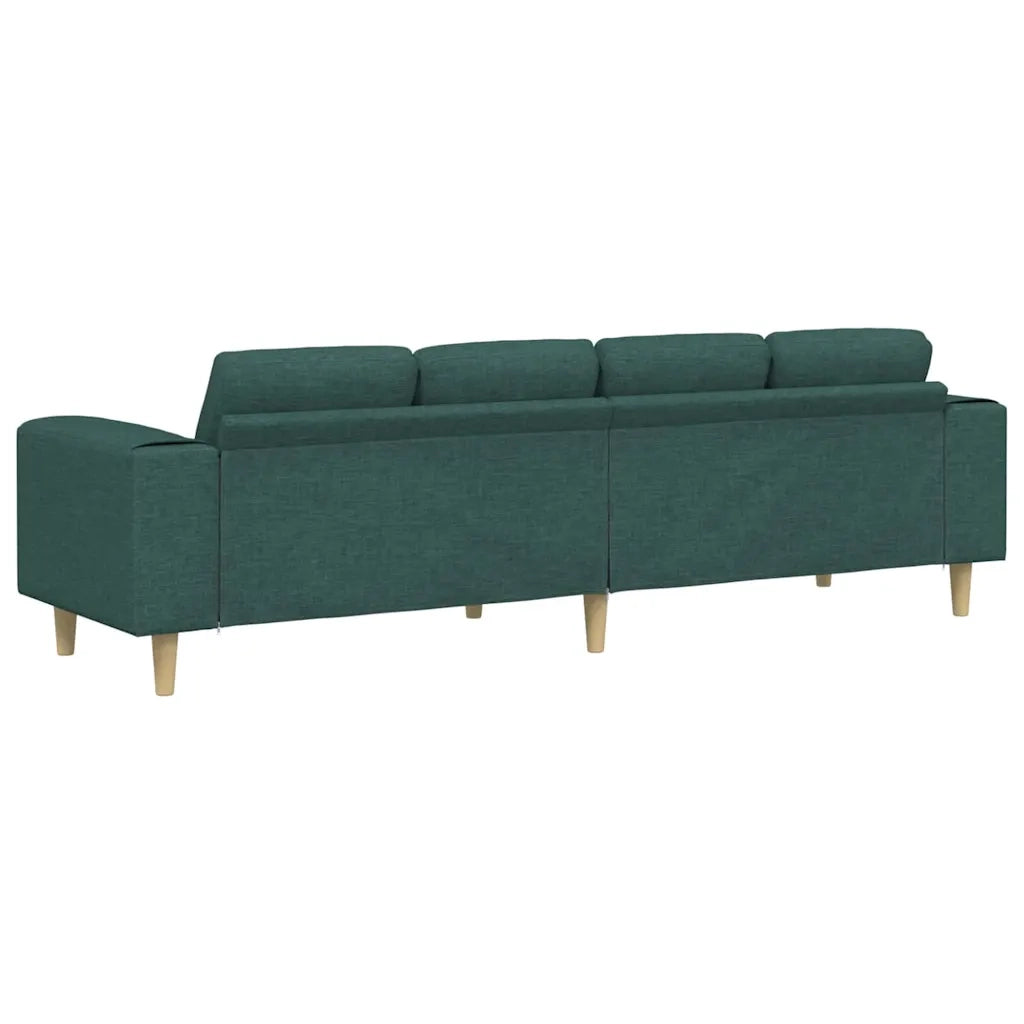 Divano per Soggiorno Verde Scuro 250 x 77 x 76 cm Poliestere 3335085