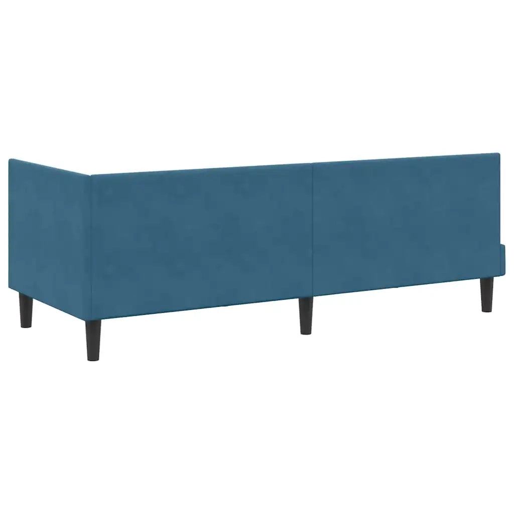 Cornice del letto ad angolo Blu 80 cm x 200 cm Velluto 42016407