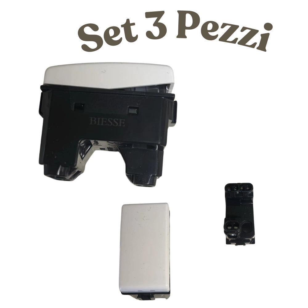 Biesse kit deviatori unipolari con spia 16a compatibili serie matix bticino *** numero pezzi 3, confezione 1
