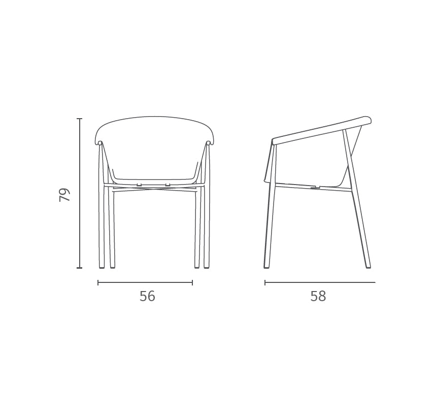 Sedia da pranzo Nari con scocca a guscio imbottita in tessuto Giallo e gambe in metallo Nero dal design moderno - 56x58x79 cm
