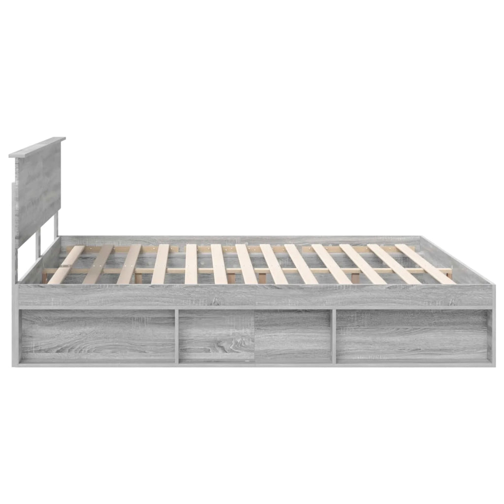 Struttura del letto Grigio Sonoma 200 x 200 cm Pino massello 3410560