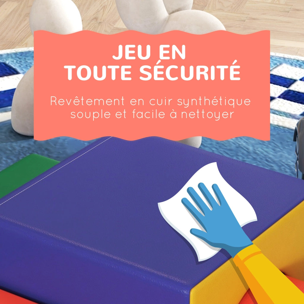 Tappeto motricit¨¤ bambini 4 pezzi ¨C zephmum ¨C multicolore