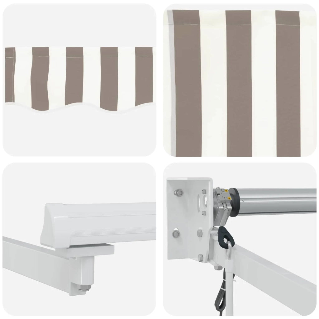 Tettuccio Elettrico Retrattile Grigio chiaro e bianco 3426363