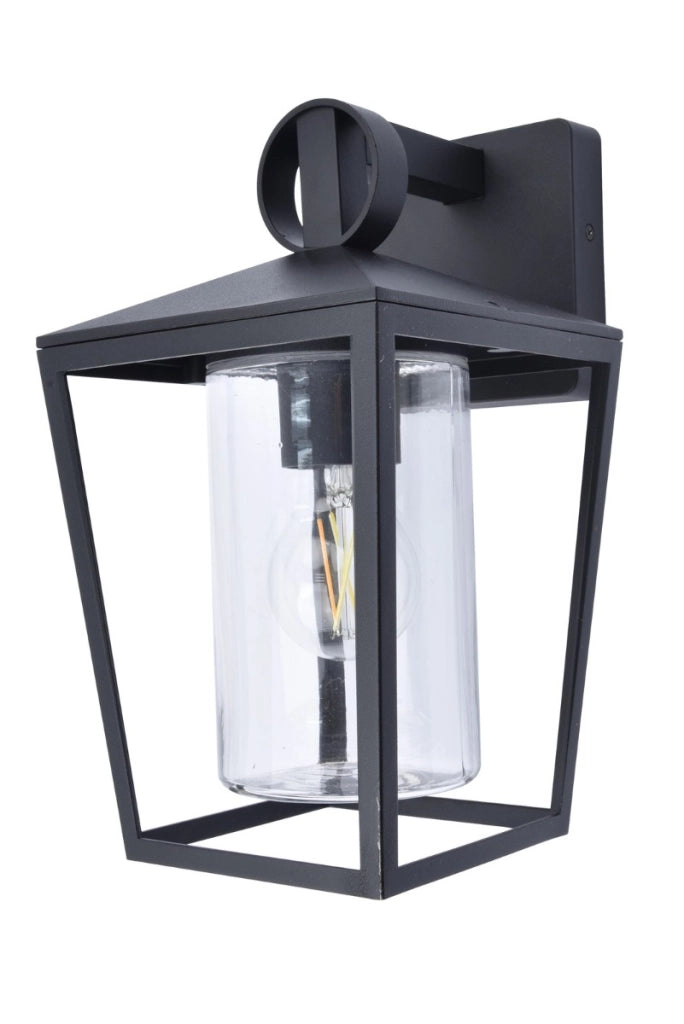 Applique esterna nera cilindrica E27 IP44 WEST Lutec