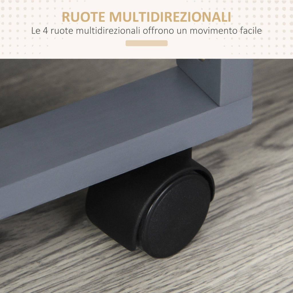 Carrello da Cucina con Cassetto e Cestelli ¨C Minimal ¨C Grigio Scuro