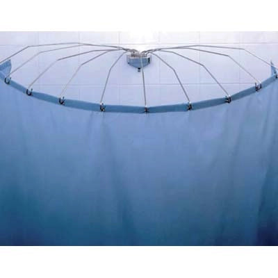 REGGITENDA AD OMBRELLO X DOCCIA  INOX ASTE 8 180  °