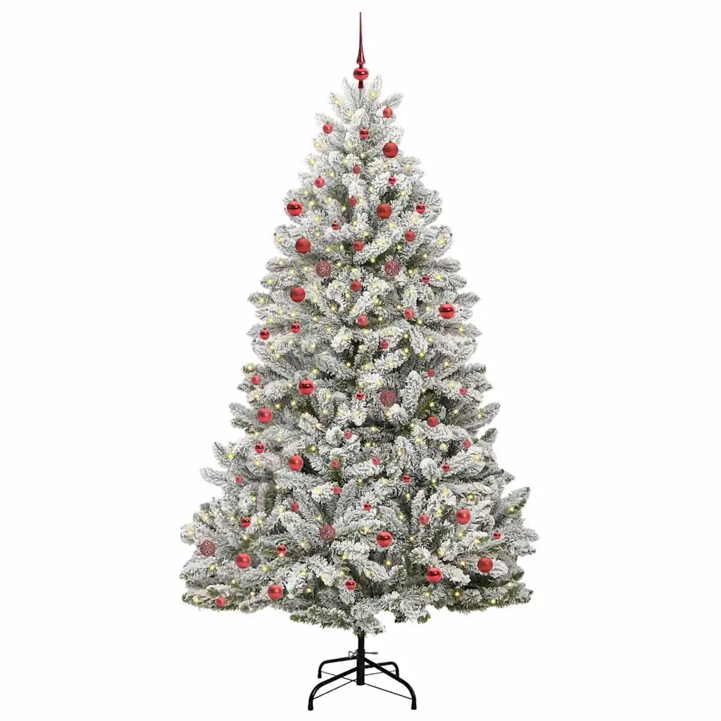 Albero di Natale artificiale con 300 LED Verde e Bianco 210 cm 3395757