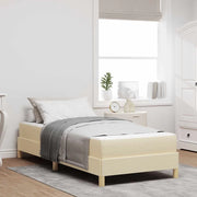 Letto a molle con materasso Crema 100 x 200 cm Tessuto 3398547