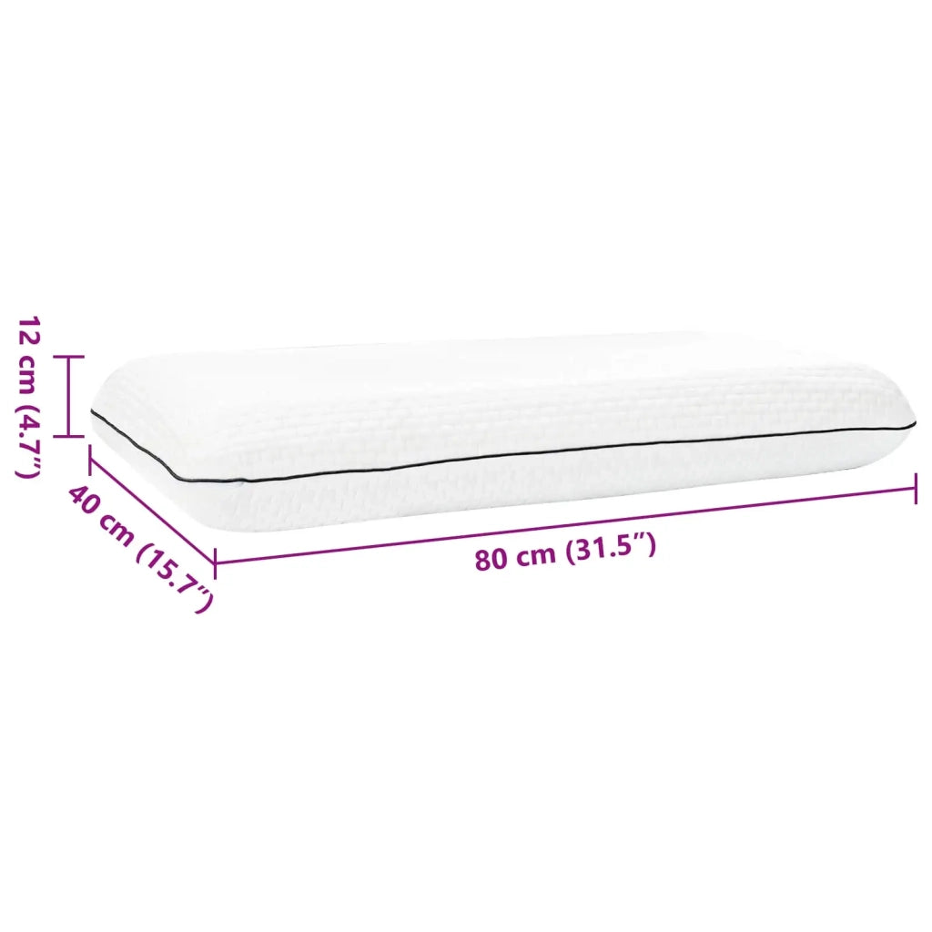 Cuscino da Letto Tinta unita Bianco 80 x 40 x 12 cm Schiuma Gel 42020235