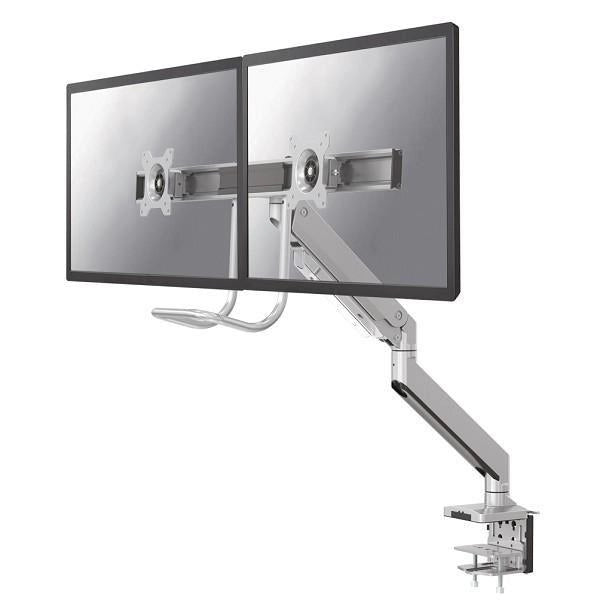 Neomounts nm-d775dxsilver braccio per monitor 10-32" - molla a gas - topfix - 180°-stop