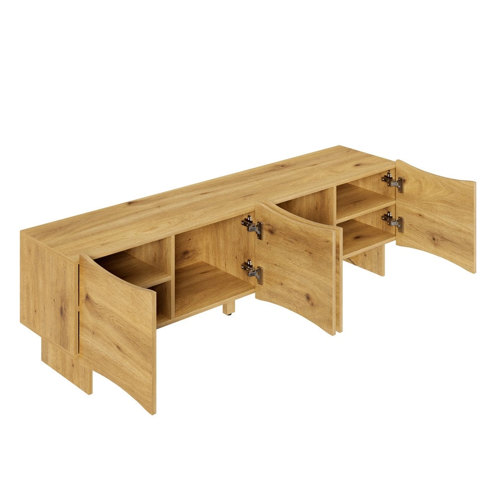Mobile TV con Ante e Vano Cavi ¨C Xylo ¨C Legno, 155 cm, Soggiorno