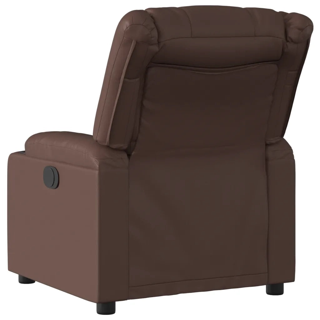 Poltrona Reclinabile Marrone in Similpelle 374121