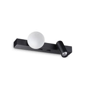 Applique Binomio 2 Luci Led Nero