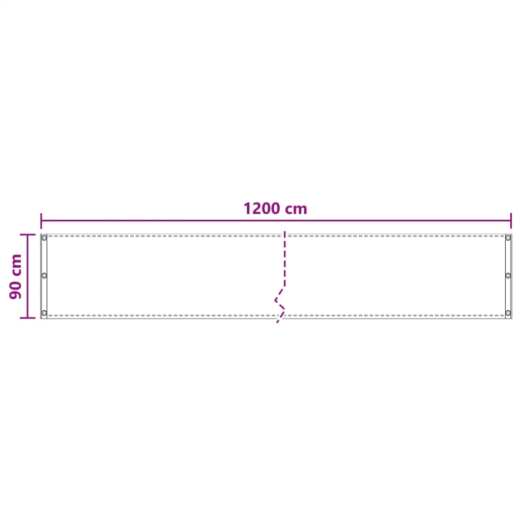 Schermo da balcone Terracotta 90 x 1200 cm HDPE e alluminio 4002960