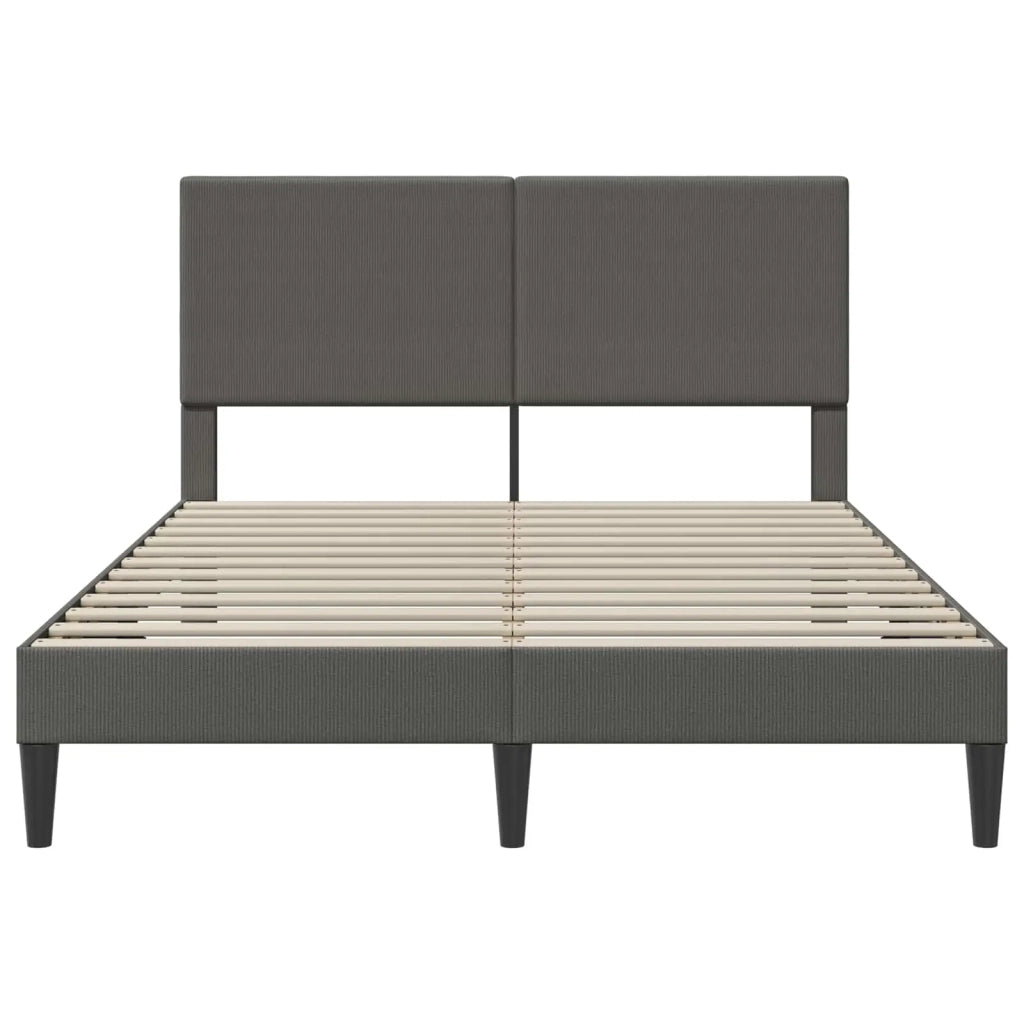 Struttura del letto-Giroletto Grigio Scuro 120 x 200 cm Tessuto in Cords
