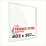 403 x 307 x 4 mm - Vetro per stufa a legna - vetro camino di ricambio - vetro per caminetto resistente al fuoco - France Vitre