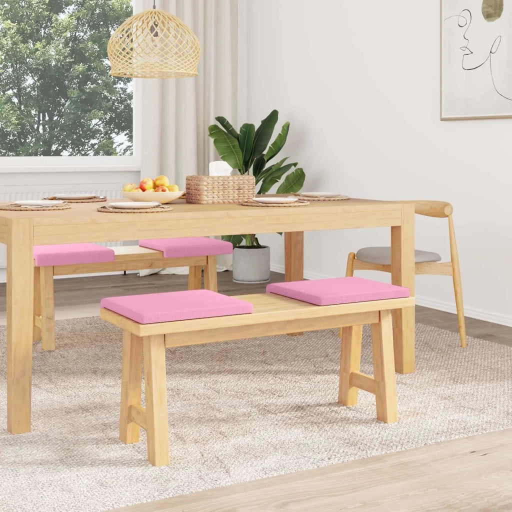 Cuscino per panchina 4 pcs Tessuto Rosa Profondità 35 cm 42043096
