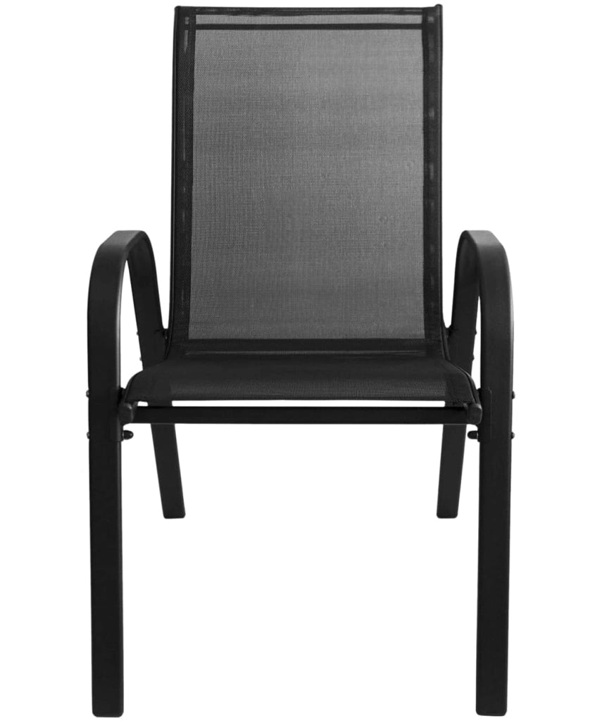 VALORA Modern SOFIA Chair - Set da 4 sedie da giardino, patio e balcone nere