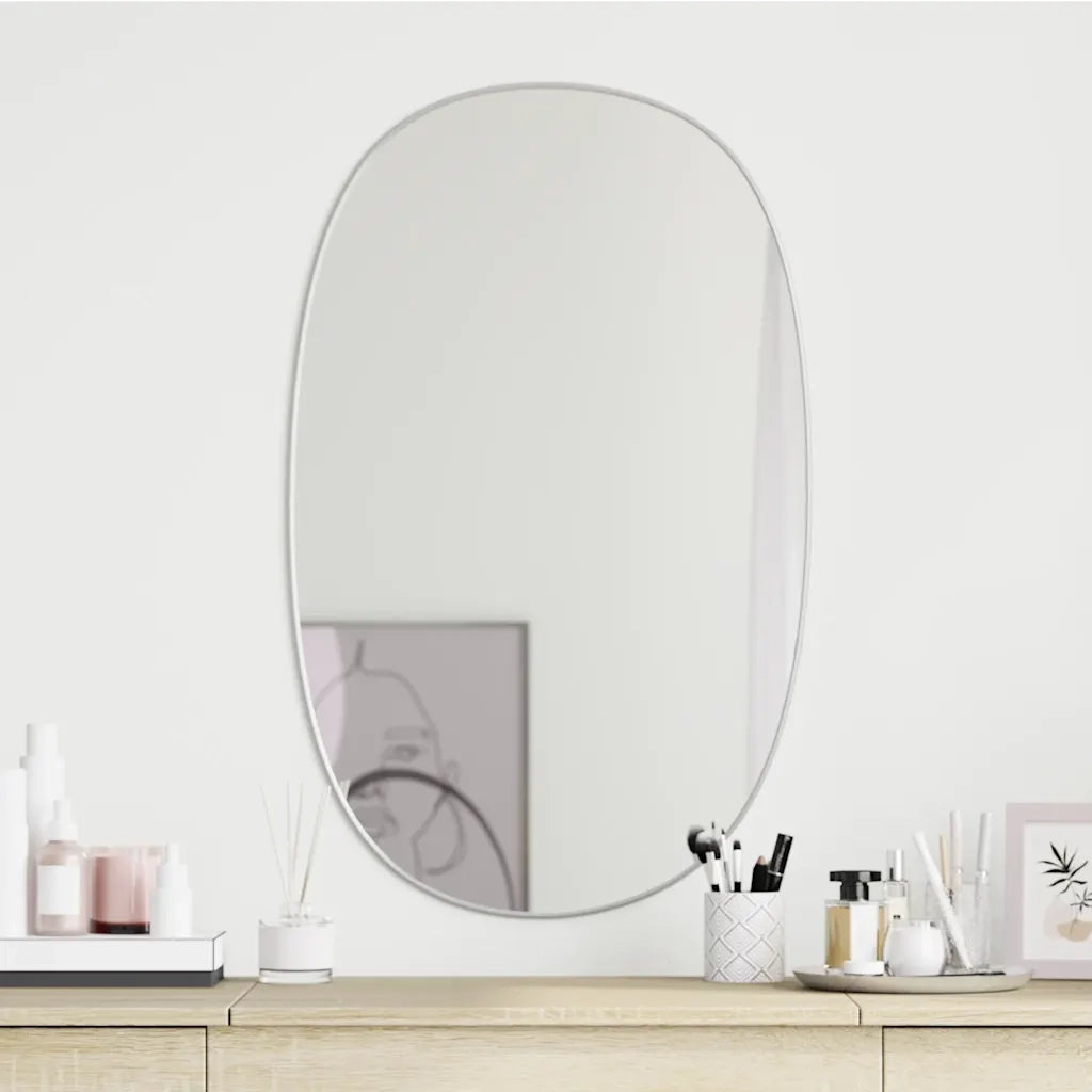 Specchio da Parete | Specchio decorativo Argento 70x45 cm