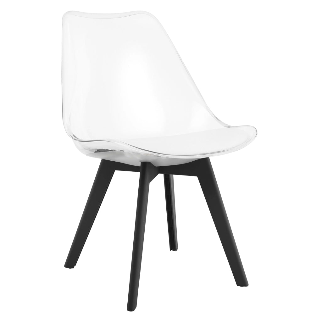 Sedia VALORA RIXK - Trasparente con gambe nere x 4