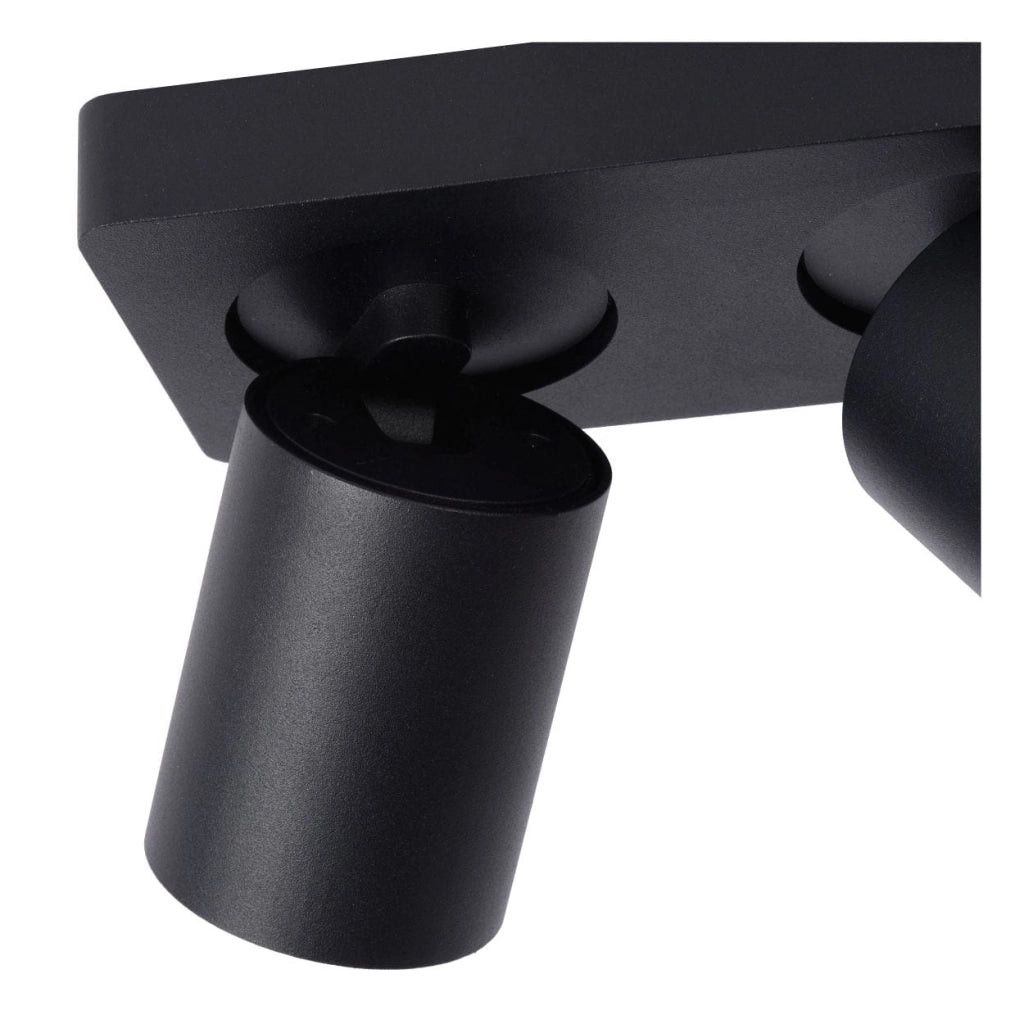Plafoniera Lucide Nigel nera 2xGU10 LED 2200K dimmer