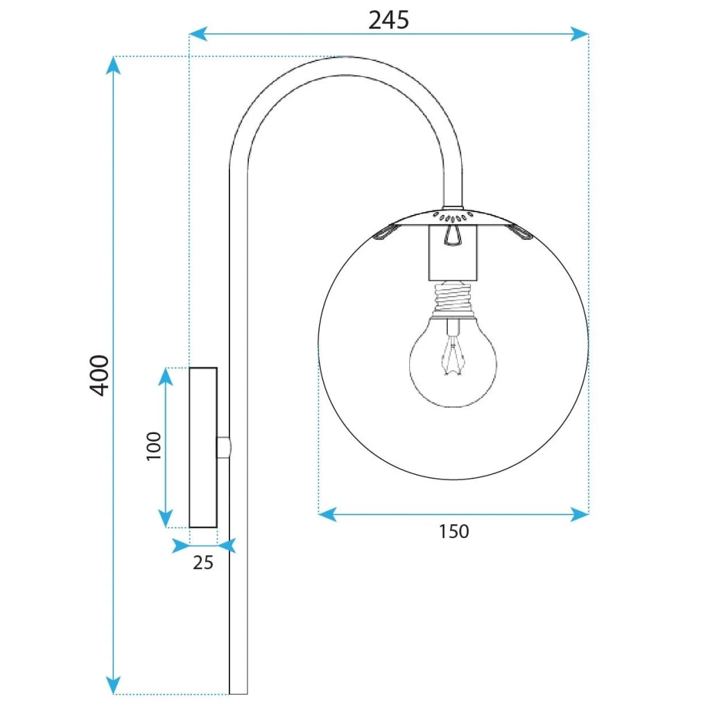 Lampada Da Parete G091-1w Gold