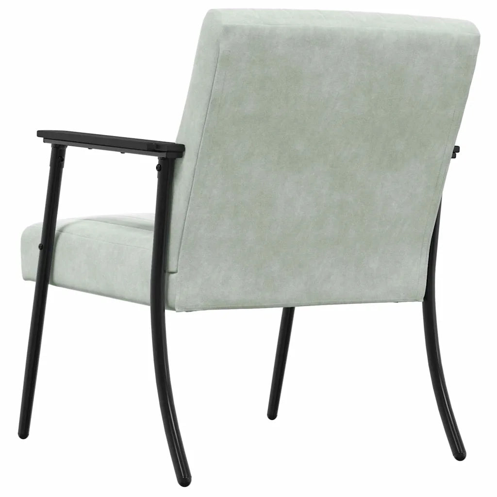 poltrona Grigio chiaro 59 x 75 x 78 cm Velluto 42017679