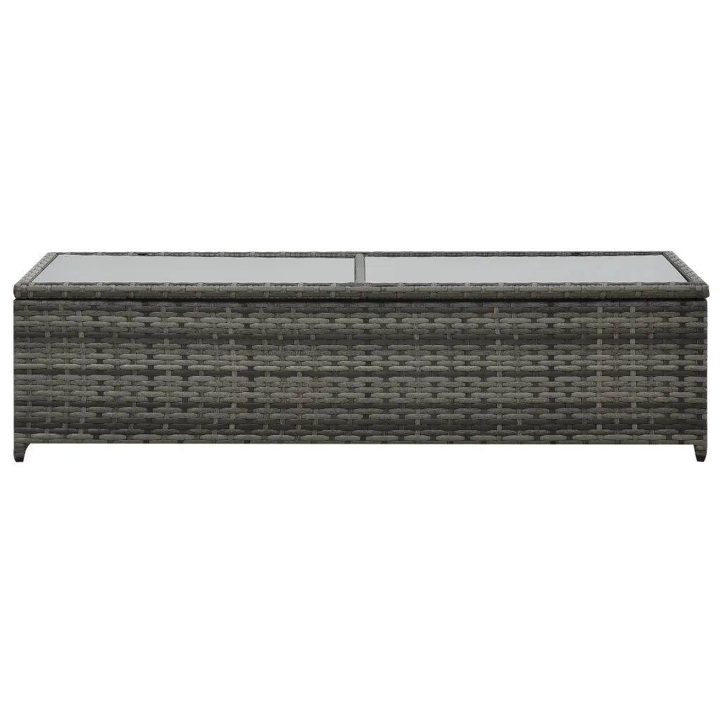 Set Divani da Giardino 4 pz con Cuscini in Polyrattan Antracite 48196
