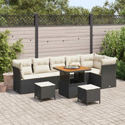 Set Divano da Giardino 9 pcs Nero polyrattan 3361500