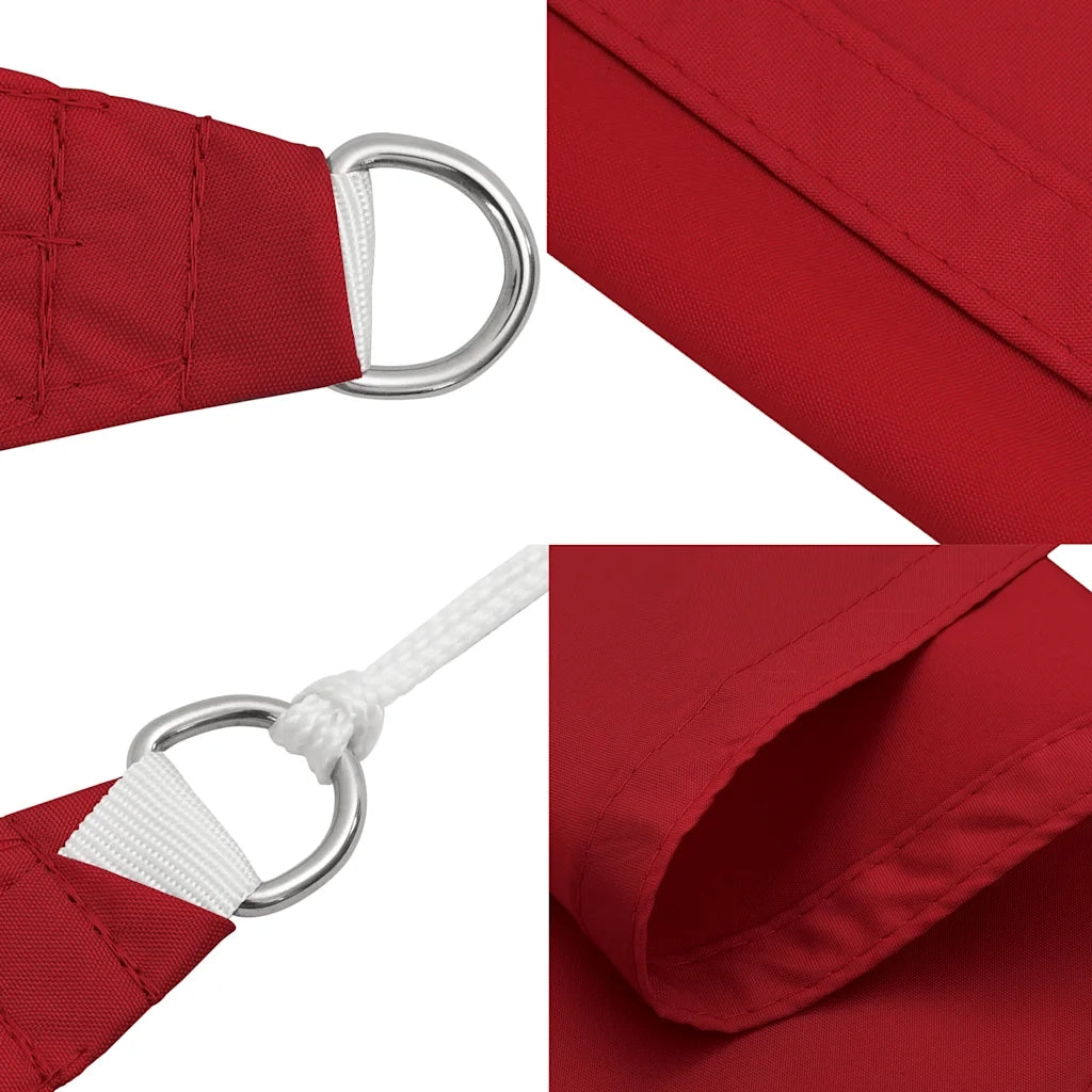 Parasole a Vela Oxford Rettangolare 6x8 m Rosso 135663