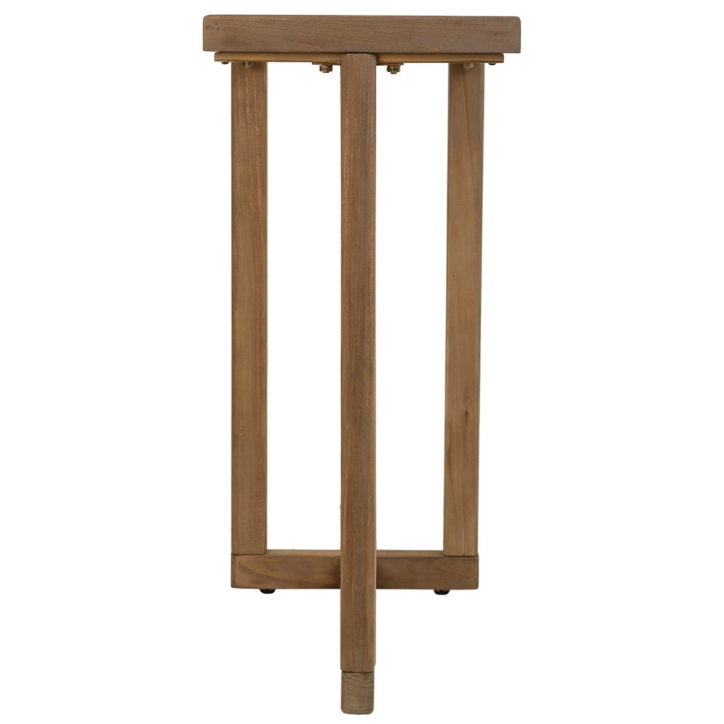 Console in legno e vetro marrone 120x33x75