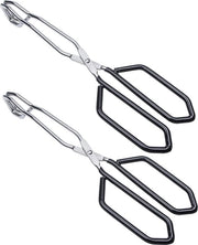 2 x Pinze a Scatto in Acciaio Inossidabile con Maniglia di Gomma 28cm Nero