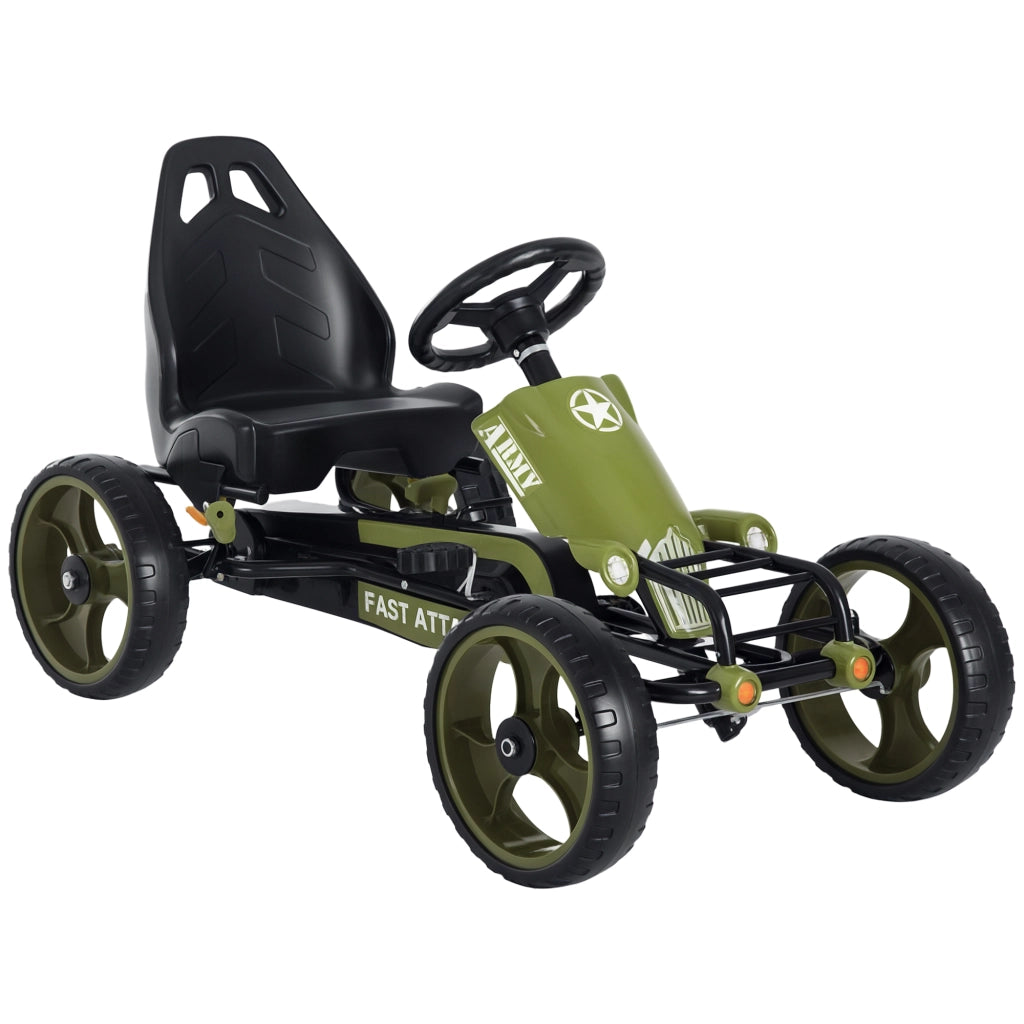 Go Kart Pedali per Bambini ¨C Minimal ¨C Verde Nero